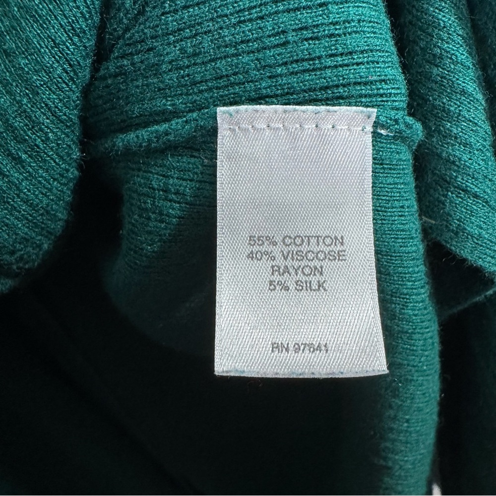 J. Jill Teal Ribbed Duster Cardigan XL Long Open Front Button Pocket Sweater - Picture 4 of 6